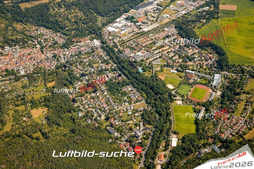 Das Luftbild zeigt :  Bad Blankenburg - Die Luftaufnahme wurde 2024 vom UL-Flugzeug aus erstellt ( keine Drohne ) - Hochauflösende Luftaufnahme - Für grossformatige Ausdrucke geeignet. Die Geschenkidee !Mit Lizenz und Bildrechte bestellbar