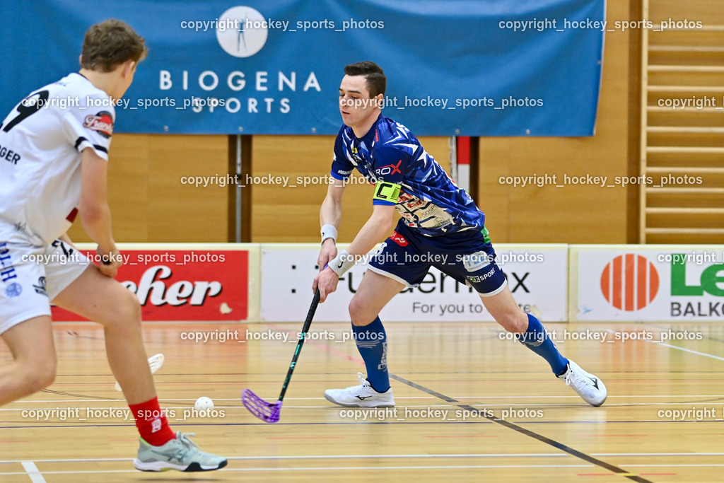 VSV Unihockey vs. KAC Floorball | #19 Philipp Seiser VSV Unihockey, VSV Unihockey vs. KAC Floorball, VSV Unihockey vs. KAC Floorball am 28.03.2026 in Villach (Ballspielhalle St. Martin), Austria, (Photo by Bernd Stefan)