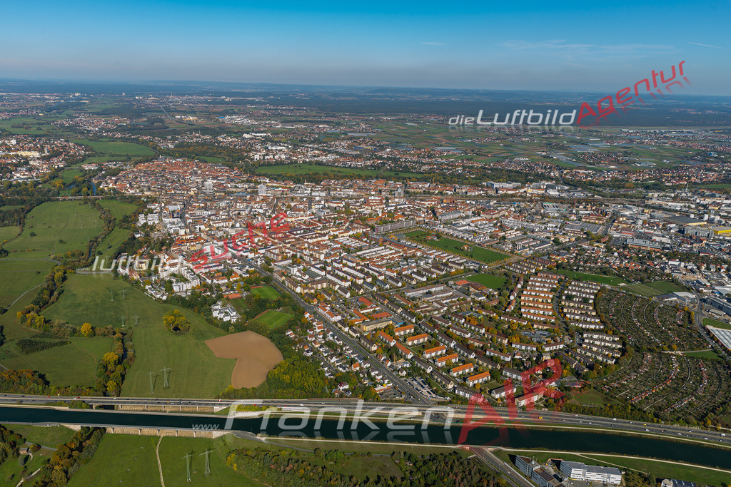 aktuelles Luftbild von  Suedstadt - Luftaufnahme wurde 2019 von https://frankenair.de mittels Flugzeug (keine Drohne) erstellt.