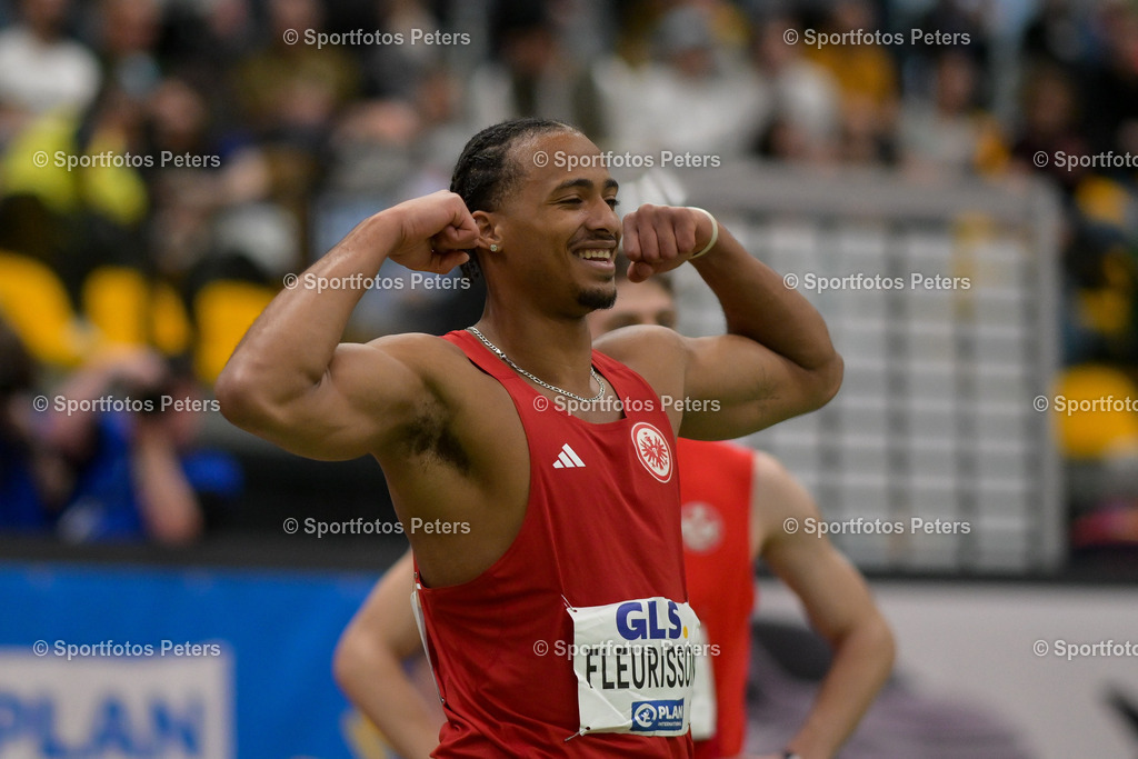 DM Halle 2026_Samstag-184 | 28.02.2026, xkaix, Leichtathletik Deutsche Meisterschaften Halle 2026,  v.l. Deutscher Meister Fred Isaac Fleurisson (Eintracht Frankfurt e.V.) - Realisiert mit Pictrs.com