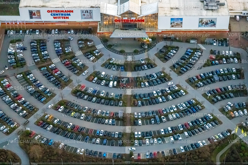 Witten230102472 | Luftbild, Ostermann Möbelhaus, Parkplätze, Rüdinghausen, Witten, Ruhrgebiet, Nordrhein-Westfalen, Deutschland