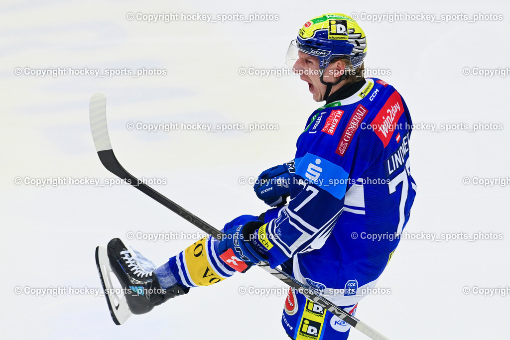 EC IDM WÄRMEPUMPEN VSV vs. EC KAC | Jubel #77 LINDNER Philipp EC VSV, EC IDM WÄRMEPUMPEN VSV vs. EC KAC, EC IDM WÄRMEPUMPEN VSV vs. EC KAC am 02.02.2025 in Villach (Stadthalle Villach), Austria, (Photo by Bernd Stefan)