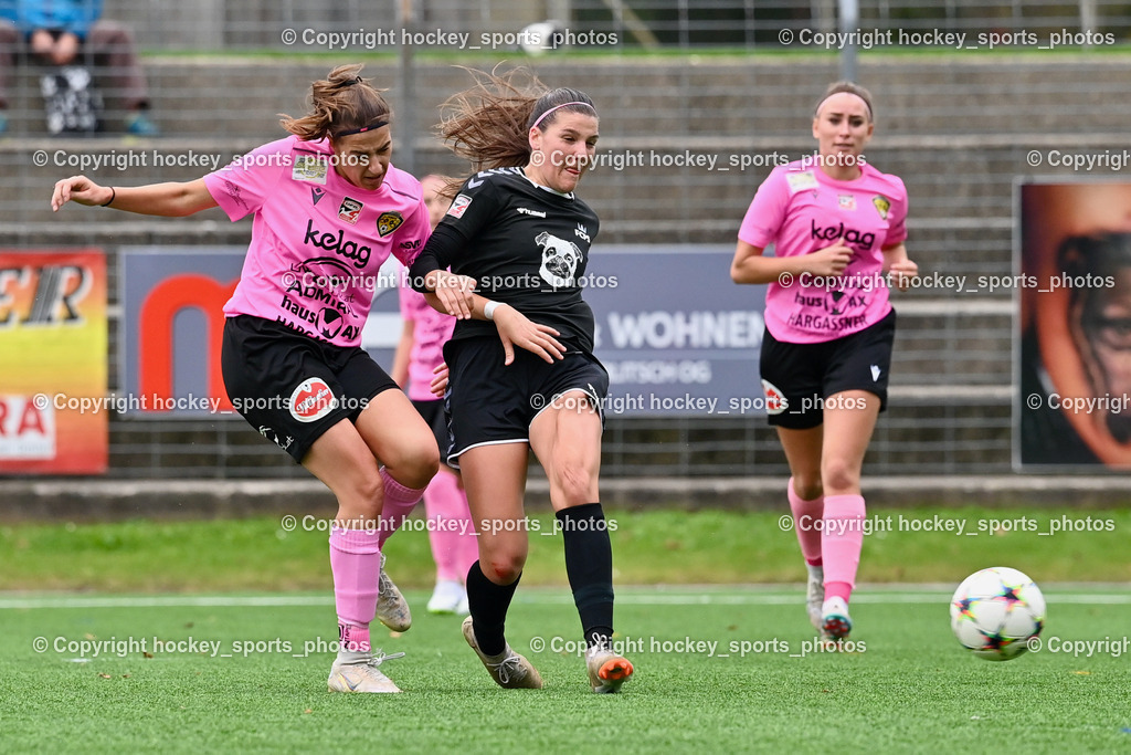Liwodruck Carinthians Hornets vs. FC Pingau Saalfelden Frauen 29.10.2023  | #15 Marie Sophie Klocker, #4 Katrina Wetherell, #10 Elisa Ciccarelli