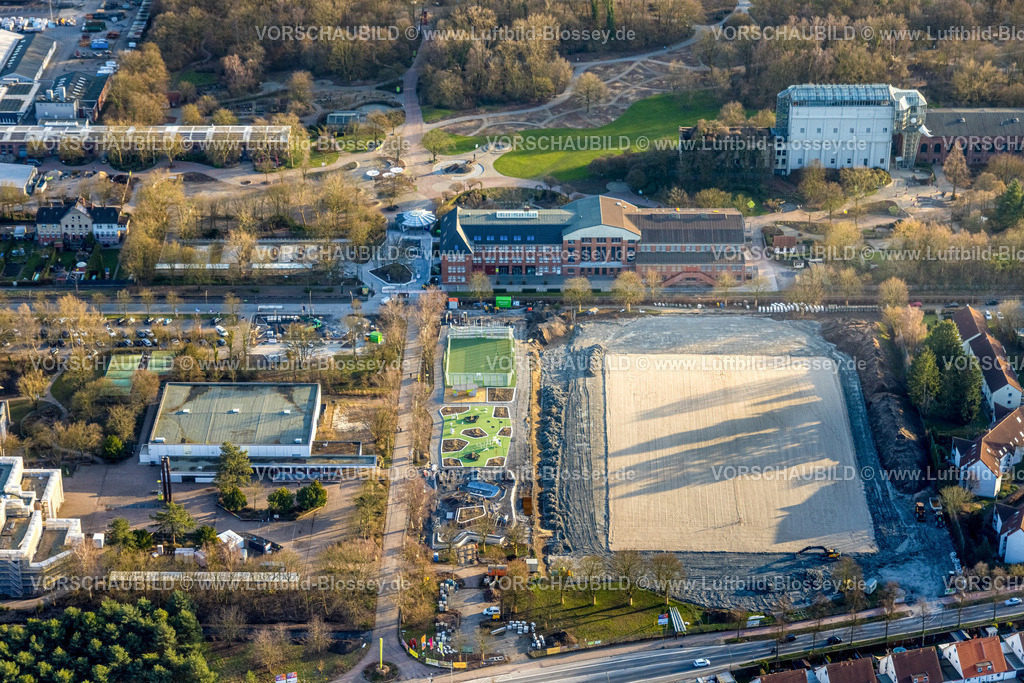 Hamm260204066 | Luftbild, Baustelle Neue Mitte Uentrop Grüne Umweltachse Sportpark und Freizeitpark Werner-Figgen-Weg Ecke Alter Grenzweg, Ostwennemarstraße, Uentrop, Hamm, Ruhrgebiet, Nordrhein-Westfalen, Deutschland