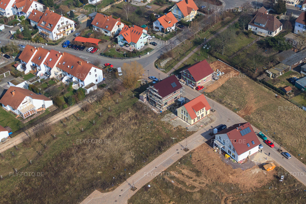 Luftbild: An den Thoräckern im Ortsteil Mörlheim in Landau im Bundesland Rheinland-Pfalz in Deutschland. Foto: IMG_37669.jpg vom 05.03.2011 durch Werner Riehm/FLY-FOTO.de