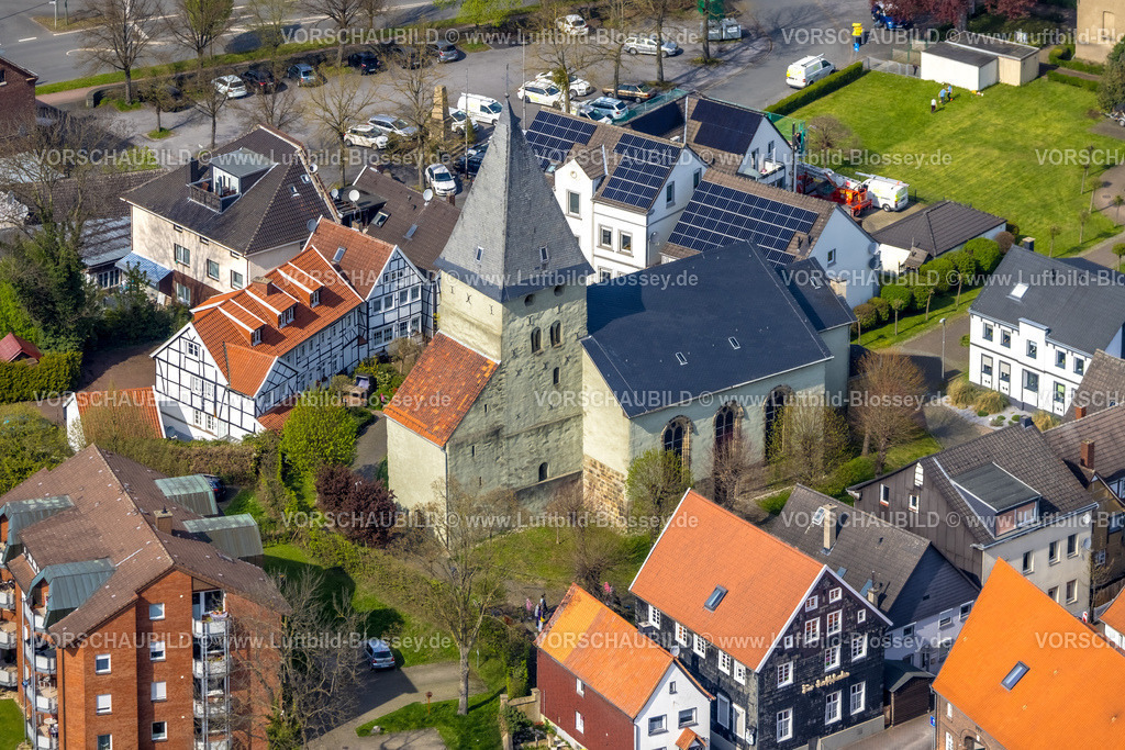 Boenen230404800 | Luftbild, Evang. Alte Kirche, Westerbönen, Bönen, Ruhrgebiet, Nordrhein-Westfalen, Deutschland