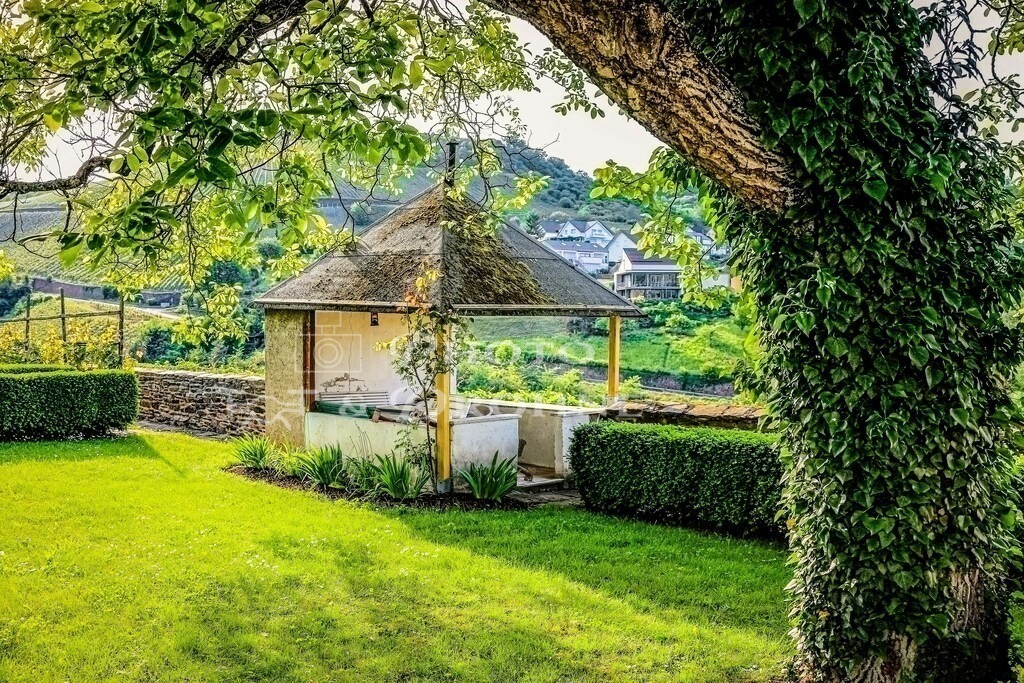 Laube Martinskirche Oberwesel-9450 | Historische Gartenlaube im Welterbegarten an der Martinskirche in Oberweselam Rhein. - Realisiert mit Pictrs.com