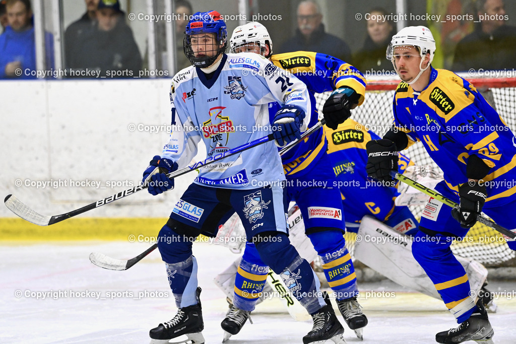 EHC Althofen vs. ESC Steindorf 6.3.2024 | #21 Steiner Moritz ESC Steindorf, #89 Herrnegger Lucas EHC Althofen, EHC Althofen vs. ESC Steindorf 6.3.2024, EHC Althofen vs. ESC Steindorf am 06.03.2024 in Althofen (Stadthalle Althofen ), Austria, (Photo by Bernd Stefan)