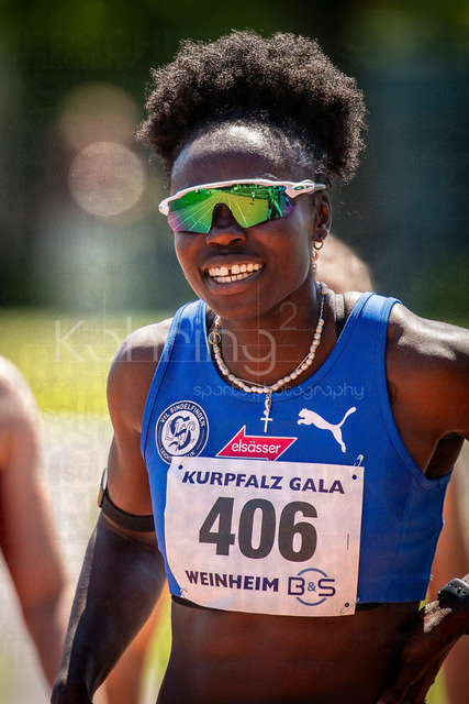 B&amp;S Kurpfalz Gala; Weinheim, 23.05.2026 | WEINHEIM, GERMANY - MAY 24: Abigail Adjei (GER/VfL Sindelfingen) during the B&amp;S Kurpfalz Gala am 23.05.2026 at the  Sepp-Herberger-Stadium in Weinheim (Baden-Wuerttemberg / Germany).