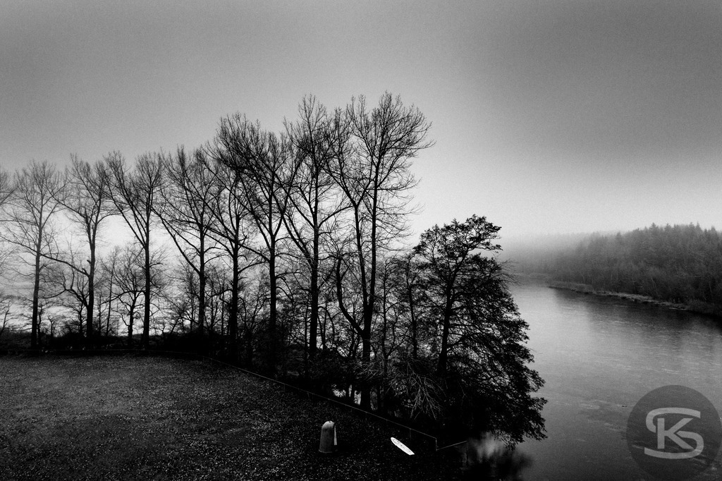 Im Nebel – Minimalistische Seelandschaften in Schwarzweiß | Reduzierte Schwarzweiß-Fotografie-Serie von nebelverhangenen Seelandschaften. Reduzierte Kompositionen mit Baumsilhouetten und diffusem Morgenlicht von Stefan Kuhn. Limitierte Fine Art Prints. - Realisiert mit Pictrs.com