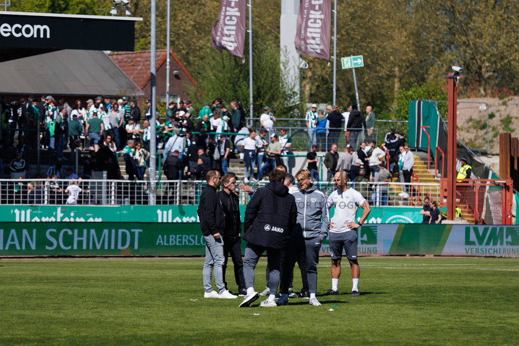 2. Bundesliga, Saison 2025/26, 31. Spieltag: SC Preußen Münster - DSC Arminia Bielefeld | Münster, 25.04.2026: 2. Bundesliga, 31. Spieltag, SC Preußen Münster gegen Arminia Bielefeld im LVM-Preußenstadion in Münster. Foto: sportfotografie.ms | Markus Paletta - Realisiert mit Pictrs.com