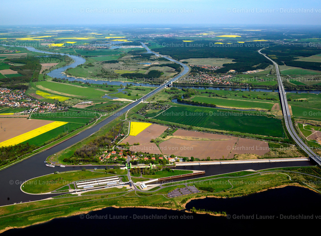 2709273 | Elbe-Havel-Kanal am Schiffshebewerk Rothensee, Wasserstrassenkreuz Magdeburg