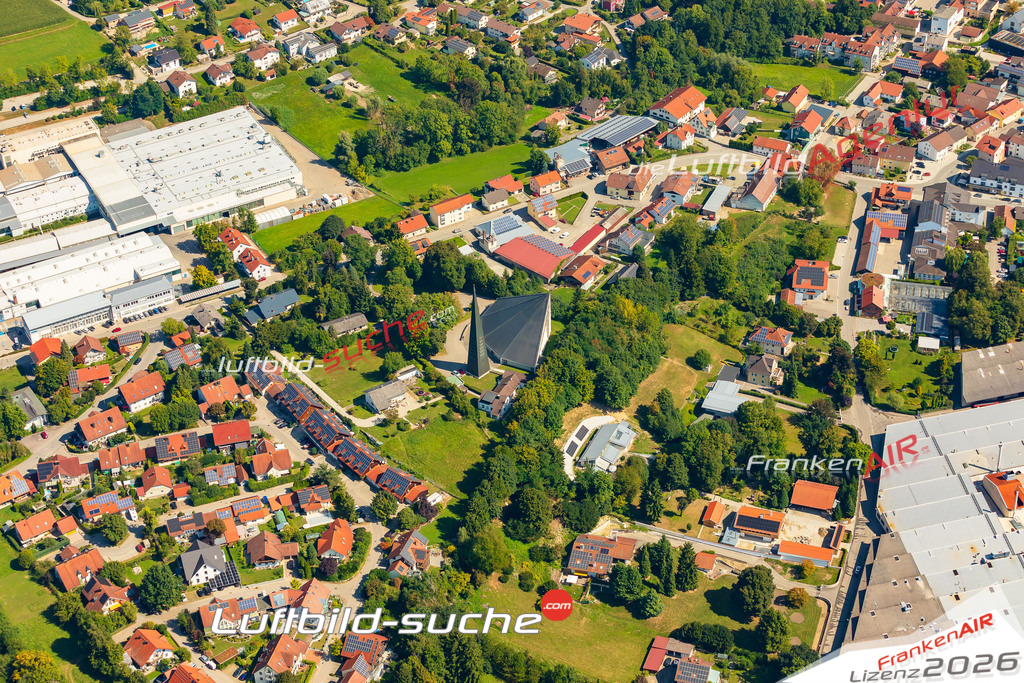 Luftaufnahme von Ruhstorf an der Rott - Die Luftaufnahme wurde 2025 vom UL-Flugzeug heraus erstellt ( keine Drohne ) - Hochauflösende Luftaufnahme - für professionelle Ausdrucke geeignet. Die Geschenkidee !Mit Lizenz und Bildrechte bestellbar