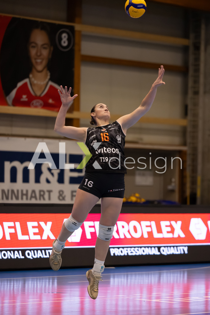 Volleyball I Frauen I Saison 2025-2026 I Volleyball NLA | Women I Round 16 I VC Kanti Schaffhausen - Viteos NUC I 31.01.2026 | 16 Petrenkó Brigitta (HU) (VC Kanti Schaffhausen) - Zuspiel - Realisiert mit Pictrs.com