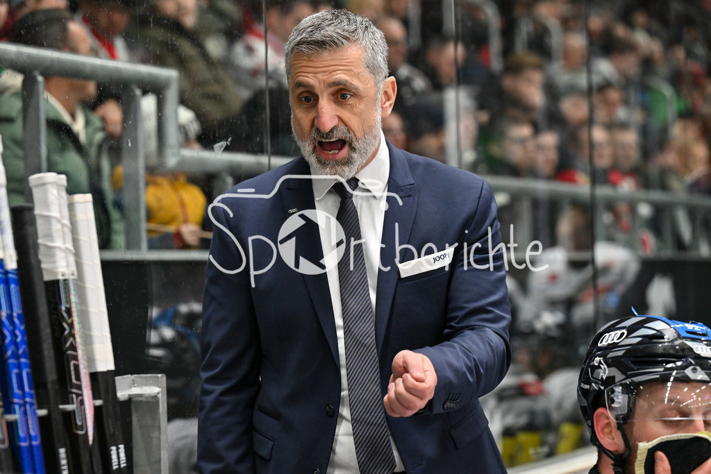 Augsburger Panther - ERC Ingolstadt | Im Bild Mark FRENCH Headcoach ERC Ingolstadt / Freisteller / Einzelfoto / DEL: Augsburger Panther - ERC Ingolstadt, Curt Frenzel Stadion am 26.01.2025