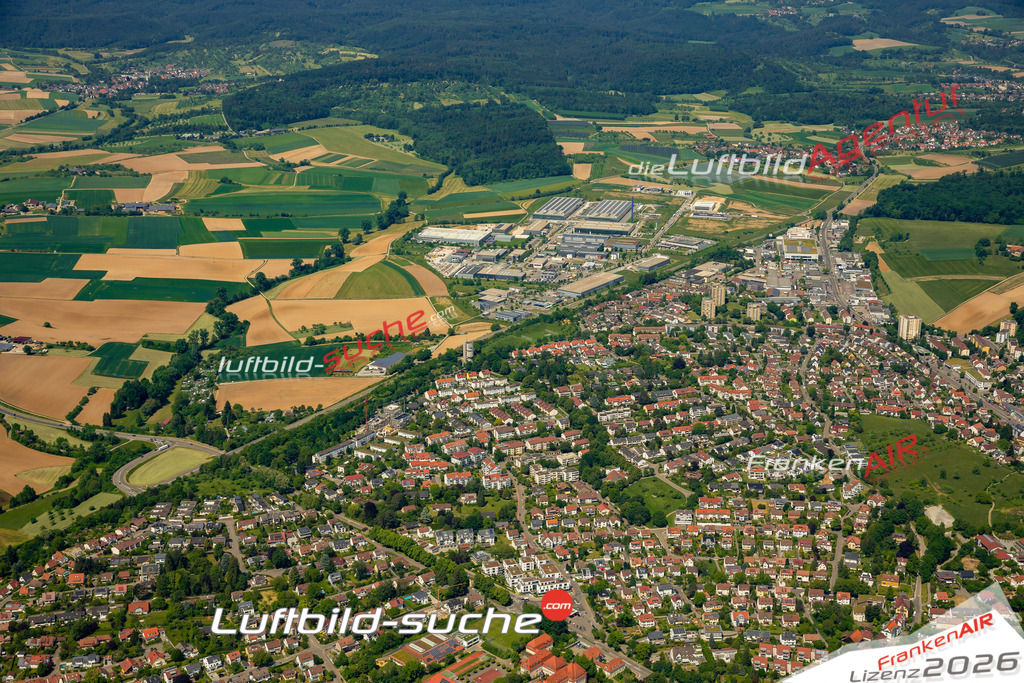 Das Luftbild zeigt  Backnang - Die Luftaufnahme wurde 2023 vom UL-Flugzeug aus erstellt ( keine Drohne ) - Hochauflösende Luftaufnahme - Für grossformatige Ausdrucke geeignet. Die Geschenkidee !Mit Lizenz und Bildrechte bestellbar
