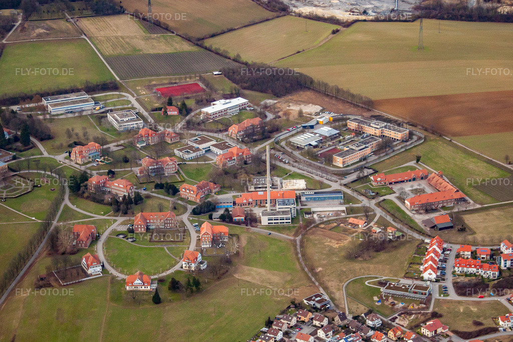 Luftbild: Psychiatrisches Landeskrankenhaus im Ortsteil Altwiesloch in Wiesloch im Bundesland Baden-Württemberg in Deutschland. Foto: IMG_24767.jpg vom 27.02.2010 durch Werner Riehm/FLY-FOTO.de