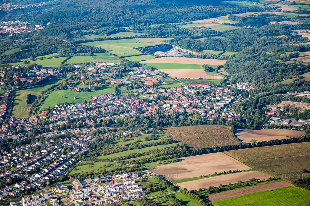 Luftbild: Alt-Wiesloch im Ortsteil Altwiesloch in Wiesloch im Bundesland Baden-Württemberg in Deutschland. Foto: IMG_073549.jpg vom 26.09.2014 durch Werner Riehm/FLY-FOTO.de