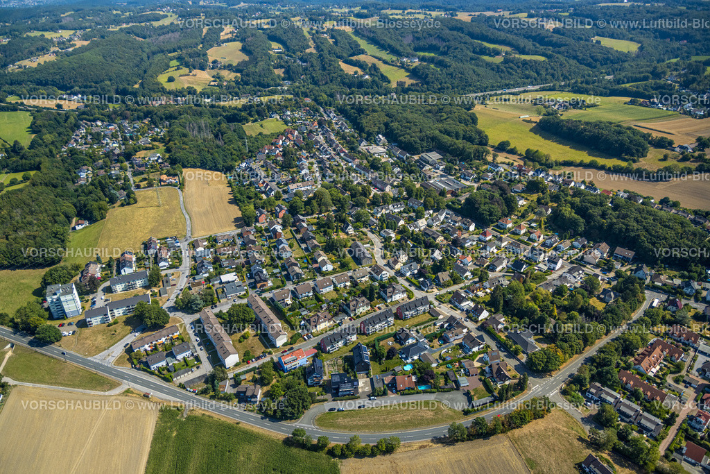 Sprockhoevel220808192 | Luftbild, Ansicht Ortsteil Osterhöfgen, Niedersprockhövel, Sprockhövel, Ruhrgebiet, Nordrhein-Westfalen, Deutschland