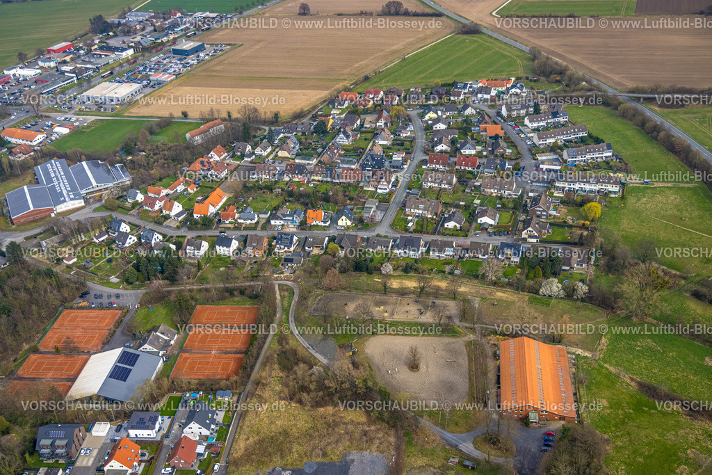 Werl240308416 | Luftbild, Wohngebiet Hammerstein, Tennisplätze Ski-Club Werl e.V., Werl, Nordrhein-Westfalen, Deutschland