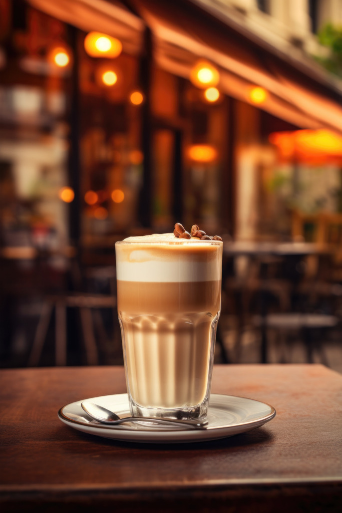 2308016 - Latte Macchiato | Bestellen Sie dieses digitale Motiv eines Latte Macchiato als hochwertigen Kunstdruck auf Leinwand, Acrylglas, Alu-Dibond oder als Poster.