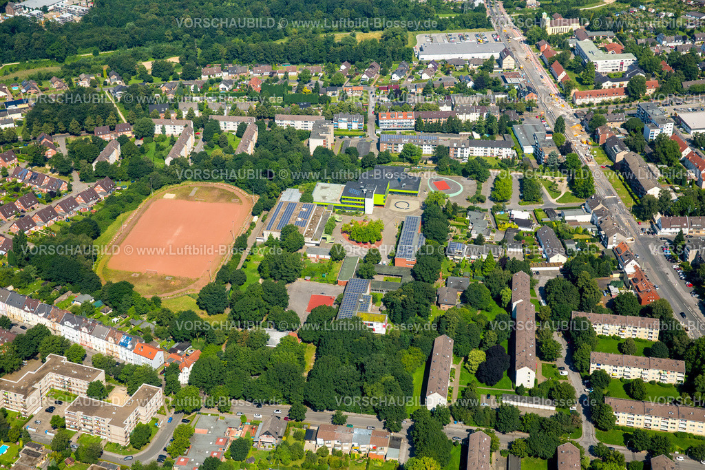 Gladbeck16072672 | Gladbeck-Süd, Erich-Fried-Schule, Erich Kästner Realschule, Sportanlage Breukerstraße, Gladbeck, Ruhrgebiet, Nordrhein-Westfalen, Deutschland
