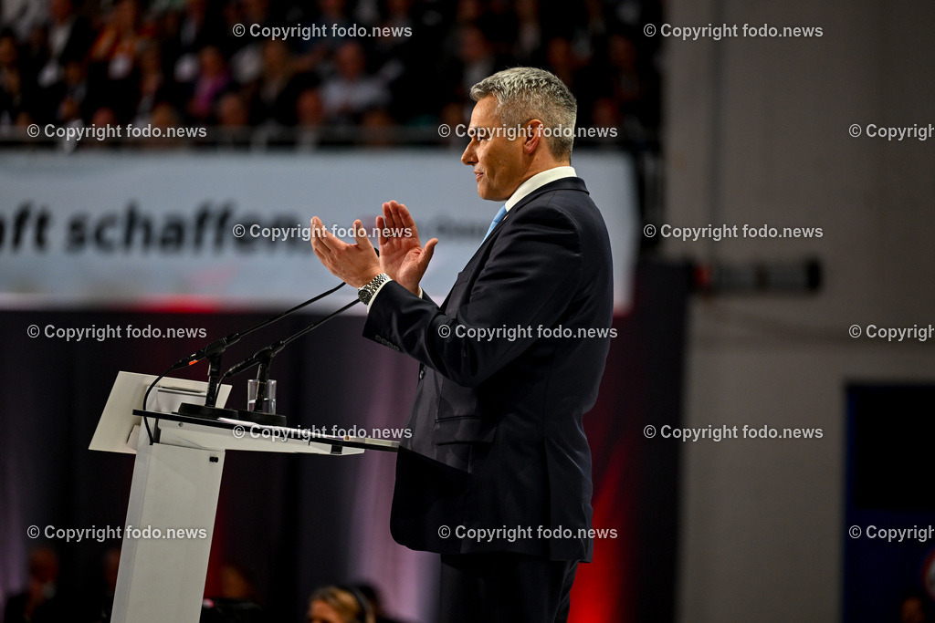 Der Oesterreichplan_ OeVP_ Wels_ 26.01.2024-85 | 26.01.2024, Wels, AUT, ÖVP, Der Österreichplan, im Bild BK Karl Nehammer (VP, Bundeskanzler)