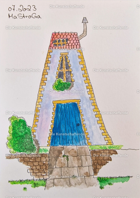 The ArtCreator-124027 | Kunstdruck von handgemalter Postkarte. | Art print from hand painted postcard. - Realisiert mit Pictrs.com