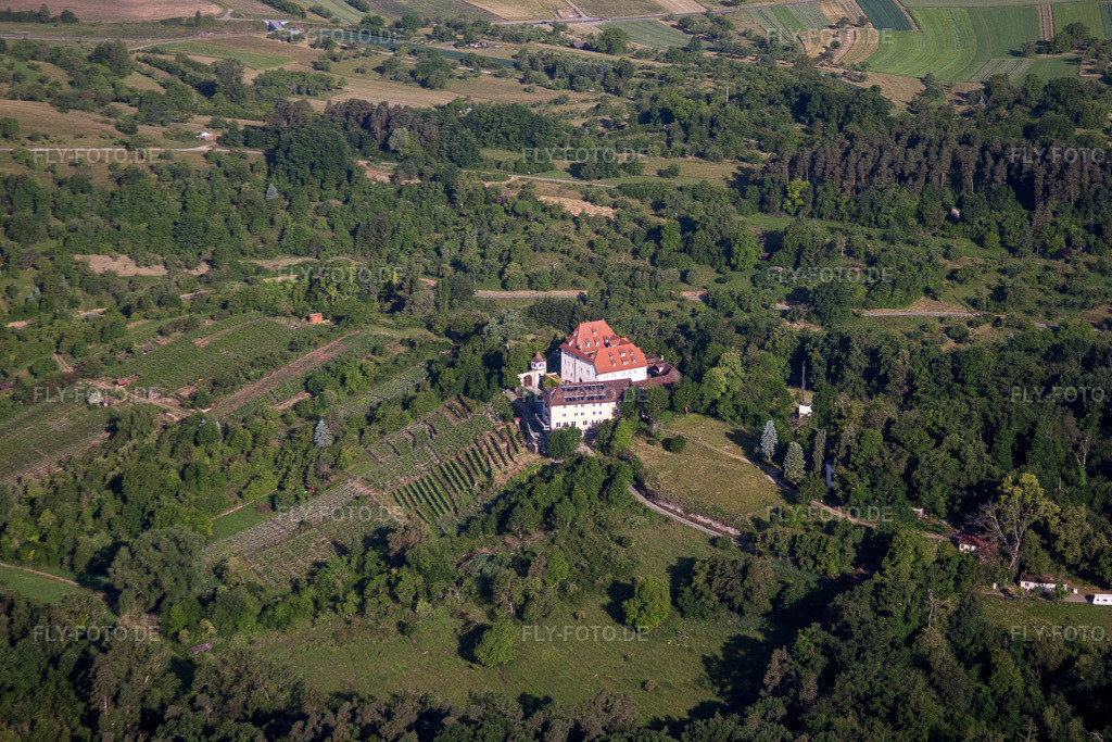 Luftbild: Kapelle Wurmlinger Kapelle - St. Remigius Kapelle im Ortsteil Hirschau in Tübingen im Bundesland Baden-Württemberg in Deutschland. Foto: IMG_67723.jpg vom 09.06.2014 durch Werner Riehm/FLY-FOTO.de