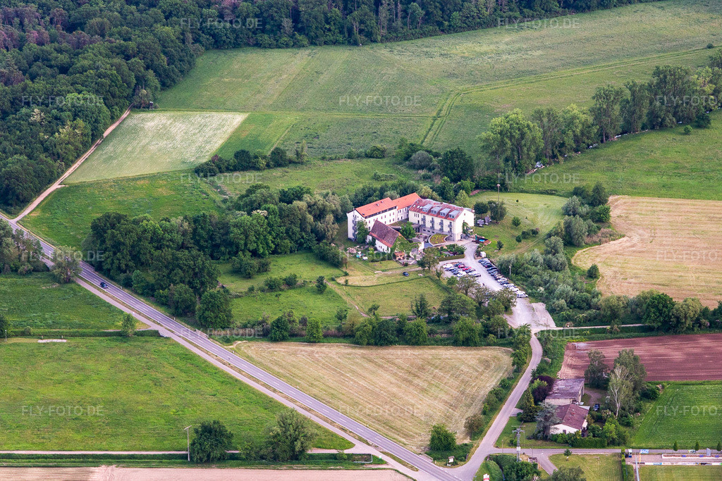 Luftbild: Zeiskamer Mühle in Zeiskam im Bundesland Rheinland-Pfalz in Deutschland. Foto: IMG_127011.jpg vom 02.06.2021 durch Werner Riehm/FLY-FOTO.de