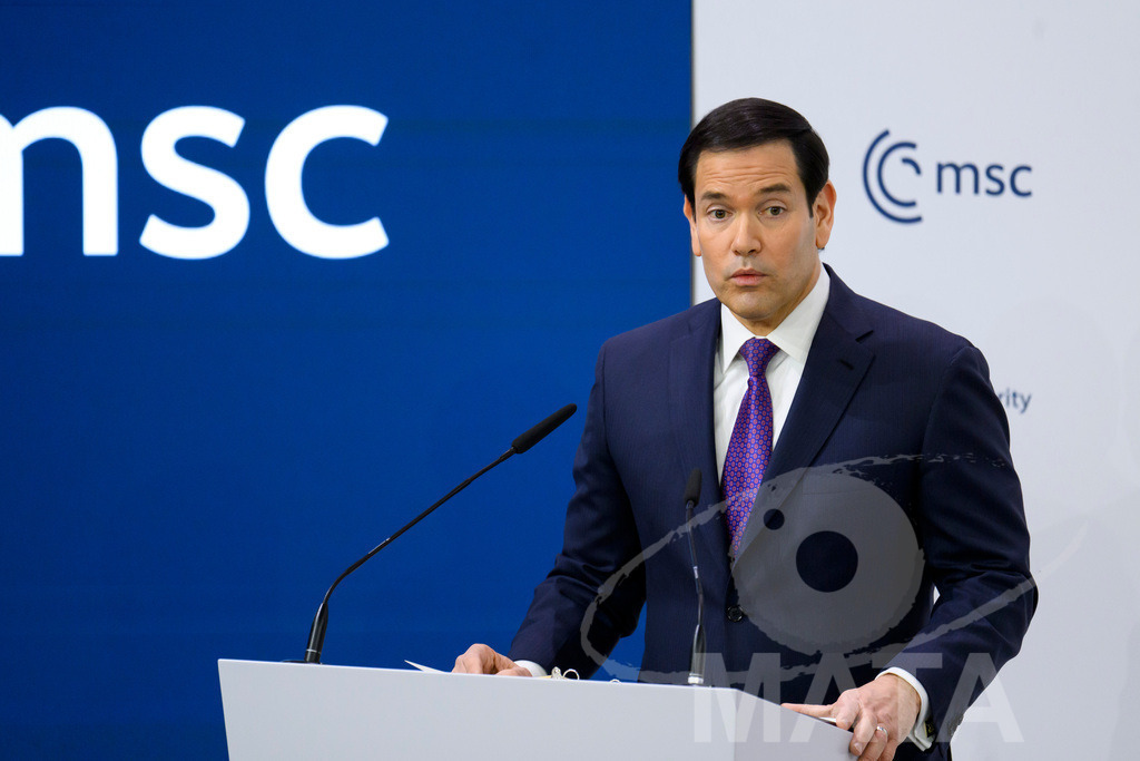 _DWA7398 | Politiker Marco Rubio (REP), Außenminister der Vereinigten Staaten von Amerika, spricht auf der Münchner Sicherheitskonferenz 2026. München, 14.02.2026 Bayern Deutschland - Realisiert mit Pictrs.com