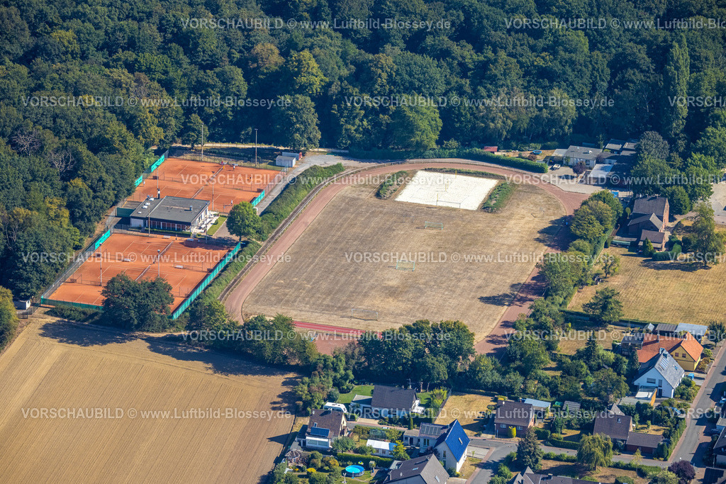 Dinslaken220806451 | Luftbild, Sportplatz MTV Rheinwacht Dinslaken, Tennisplätze, Eppinghoven, Dinslaken, Ruhrgebiet, Nordrhein-Westfalen, Deutschland