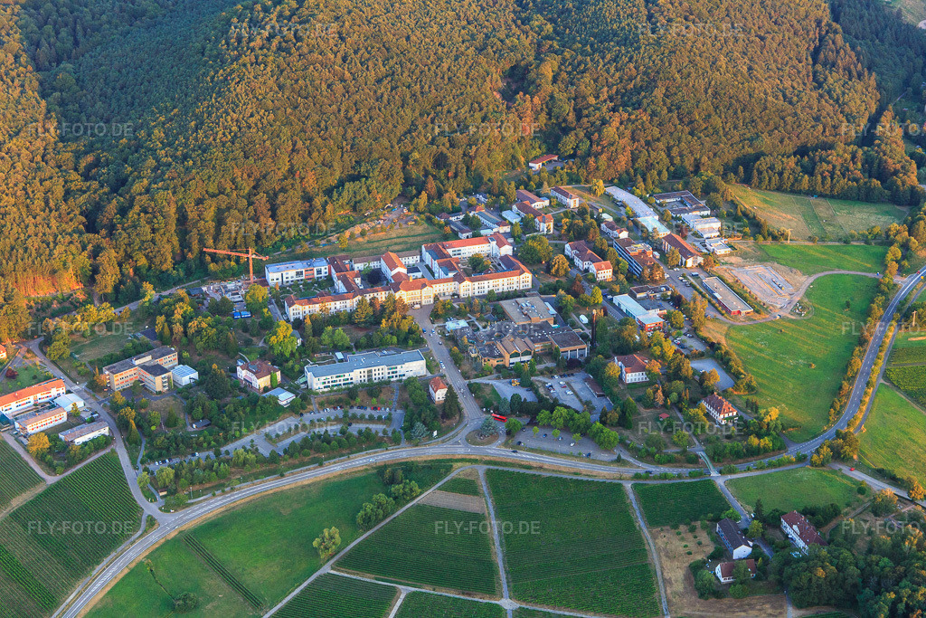 Pfalzklinik Landeck von Südosten mit Pfalzklinikum für Psychiatrie und Neurologie Abteilung für Allgemeinpsychiatrie http://www.pfalzklinikum.de/ | Luftbild: Pfalzklinik Landeck von Südosten mit Pfalzklinikum für Psychiatrie und Neurologie Abteilung für Allgemeinpsychiatrie http://www.pfalzklinikum.de/ in Klingenmünster im Bundesland Rheinland-Pfalz in Deutschland. Foto: IMG_109661.jpg vom 06.08.2018 durch Werner Riehm/FLY-FOTO.de - Realisiert mit Pictrs.com