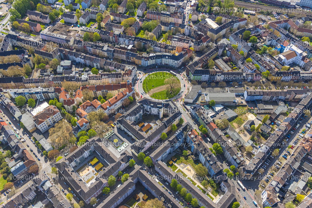 Dortmund230401370 | Luftbild, Borsigplatz Kreisverkehr, Gründungsort des BVB 09, Borsigplatz, Dortmund, Ruhrgebiet, Nordrhein-Westfalen, Deutschland