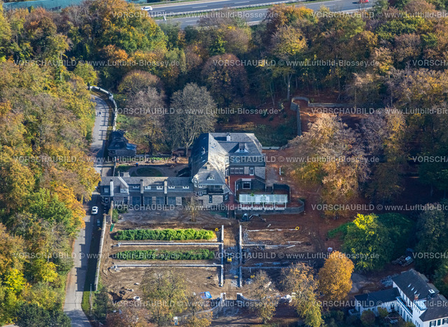 Hagen221016735 | Luftbild, Hohenhof - Jugendstil-Villa des Osthaus-Museums, Herbstwald, Emst, Hagen, Ruhrgebiet, Nordrhein-Westfalen, Deutschland