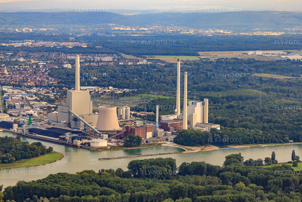 Luftbild: Rheinhafen-Dampfkraftwerk Karlsruhe der EnBW Energie Baden-Württemberg AG im Ortsteil Daxlanden in Karlsruhe im Bundesland Baden-Württemberg in Deutschland. Foto: IMG_53292.jpg vom 23.09.2012 durch Werner Riehm/FLY-FOTO.deWWW.ENBW.COM