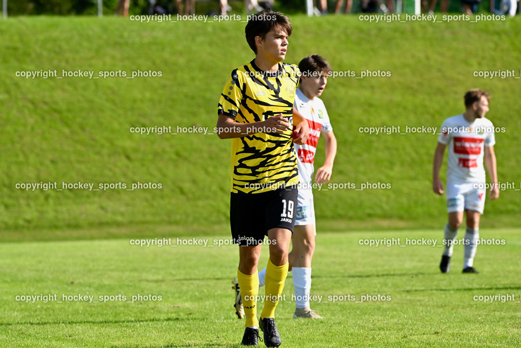 FC Faakersee vs. Rapid Lienz  | #19 Felix Maximilian Opriessnig FC Faakersee, FC Faakersee vs. Rapid Lienz , FC Faakersee vs. Rapid Lienz  am 04.08.2024 in Faakersee (Sportplatz Faakersee), Austria, (Photo by Bernd Stefan)