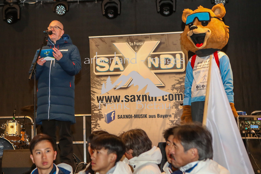 OE7A3508 | Ansprache und offizielle Eröffnung der WM, IBU Präsident, Olle Dahlin