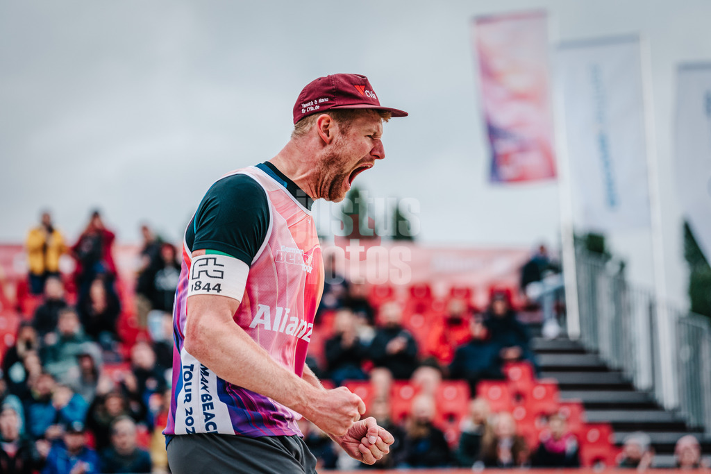 Beachvolleyball | Männer | German Beach Tour 2024 | Tourstop Bremen | 08.06.2024 | Yannick Harms jubelt