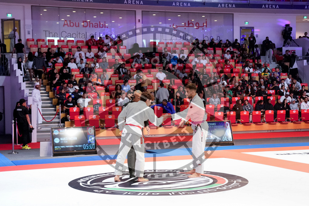 20231108PBB1562 | Fighters compete during the AJP World Professional Championship in the Mubadala Arena in Abu Dhabi, Arab United Emirates, on November 8, 2023.