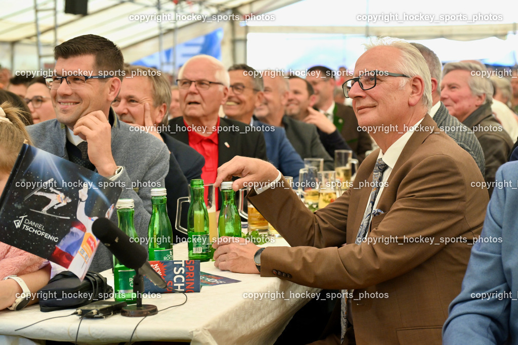 Empfang Daniel Tschofenig | Kärntner Landeshauptmann Stellvertreter Martin Gruber, Landtagspräsident Kärnten Reinhart Rohr, Empfang Daniel Tschofenig, Empfang Daniel Tschofenig am 10.05.2025 in Hohenthurn (Mehrzweckhaus Hohenthuurn), Austria, (Photo by Bernd Stefan)