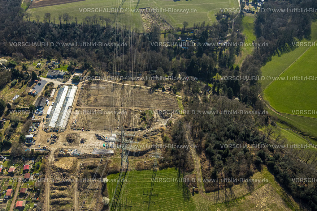 Velbert240301788 | Luftbild, Baugelände an der Grün und Grau Baumschule, Hetterscheidt, Heiligenhaus, Ruhrgebiet, Nordrhein-Westfalen, Deutschland