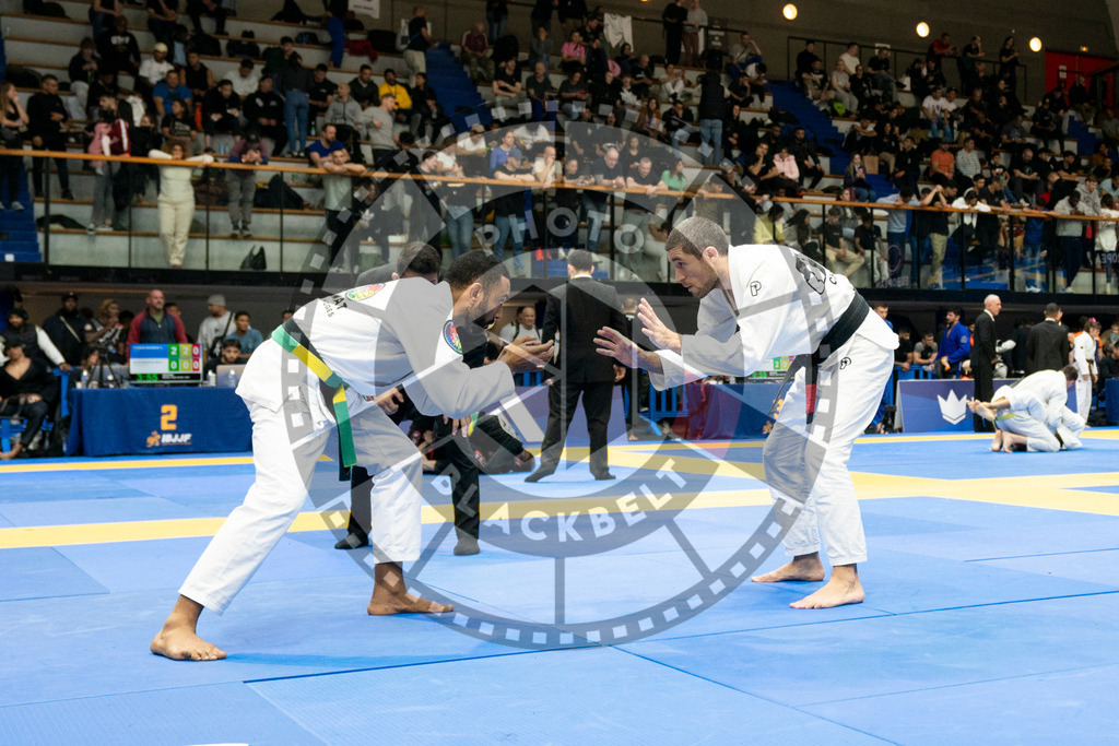 20240124PBB02691 | Fighters compete during the second day of the IBJJF European Championship in Paris, France, on January 24, 2024.
