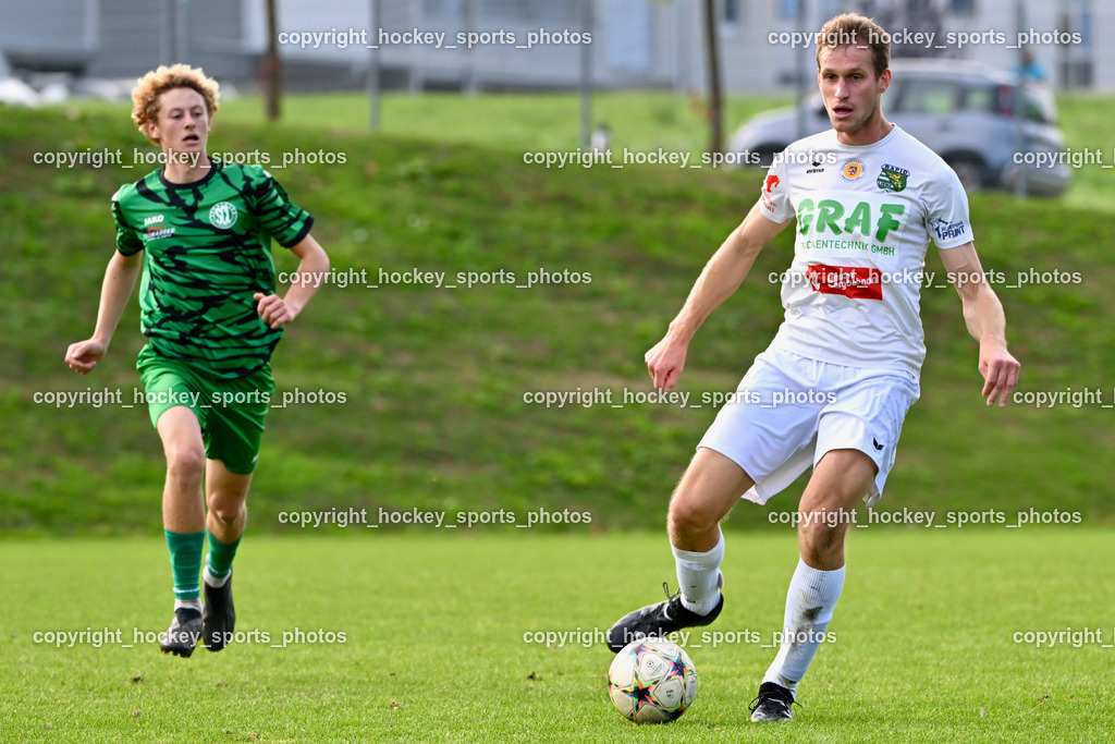 SC Landskron vs. Rapid Lienz | #2 Martin Wibmer Rapid Lienz, #5 Julian Loteritsch SC Landskron, SC Landskron vs. Rapid Lienz, SC Landskron vs. Rapid Lienz am 22.09.2024 in Villach (Sportanlage Landskron), Austria, (Photo by Bernd Stefan)