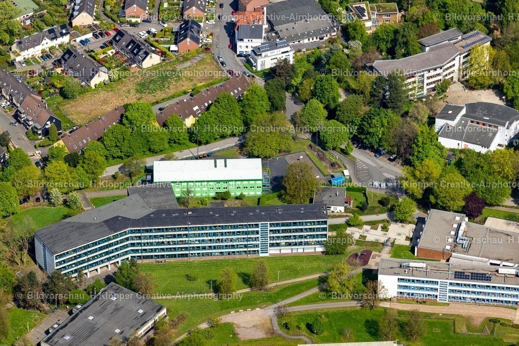 Luftbilder Wuppertal-1192 | Luftbildfotografie Gebäudekomplex des Weiterbildungs- und Bildungszentrums "Berufskolleg am Haspel - Dependence am Kothen" an der Rudolf-Steiner-Straße in Wuppertal - Realisiert mit Pictrs.com