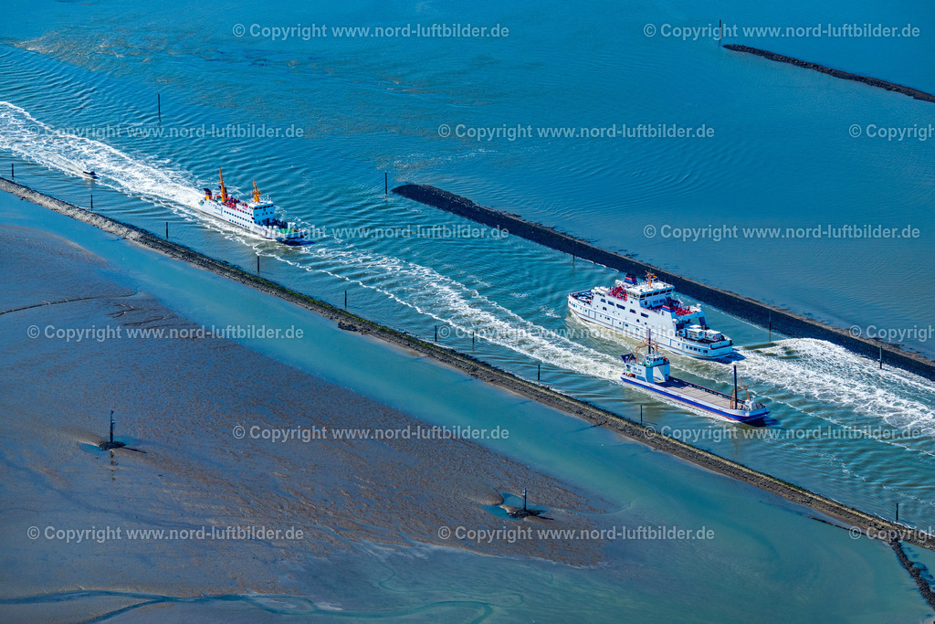 Norddeich_Fähren_Frisia_Iv_Inselfracht_ELS_7384050923 | NORDEN 05.09.2023 Fahrt eines Fähr- Schiffes der AG Reederei Norden-Frisia Schiff " Frisia 4 " und der Lastfähre " Inselfracht " in Norden Norddeich im Bundesland Niedersachsen, Deutschland. Weiterführende Informationen bei: Reederei Norden-Frisia AG. // Journey of a ferry ship of the AG Reederei Norden-Frisia ship "Frisia 4" and the cargo ferry "Inselfreight" in Norden Norddeich in the state Lower Saxony, Germany. Further information at: Reederei Norden-Frisia AG. Foto: Martin Elsen