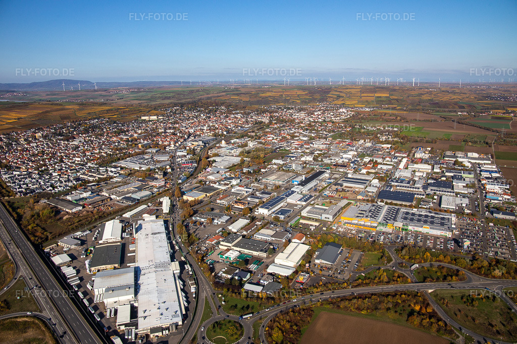 Luftbild: Werksgelände Aafes Europa in Grünstadt im Bundesland Rheinland-Pfalz in Deutschland. Foto: IMG_123542.jpg vom 31.10.2020 durch Werner Riehm/FLY-FOTO.de