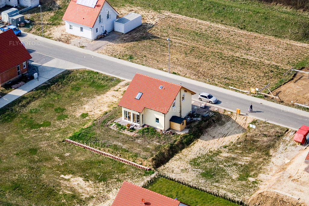 Luftbild: Schaidt, Neubaugebiet NO im Ortsteil Schaidt in Wörth im Bundesland Rheinland-Pfalz in Deutschland. Foto: IMG_5530.jpg vom 15.03.2007 durch Werner Riehm/FLY-FOTO.de