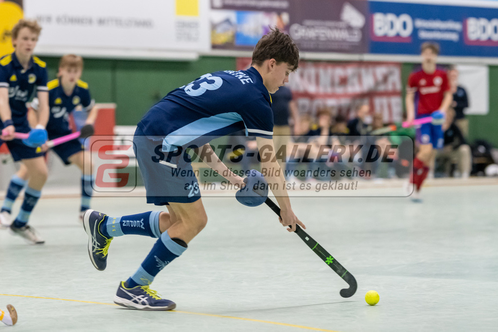 SFE_20230304_0035 | Deutsche Meisterschaft Männliche U16 Halle 2023 am 04.03.2023 in Köln (KTHC Stadion Rot-Weiss Köln Tennis and Hockey Club), Photo: Stephan Fehrmann 2022 (Sports-Gallery)
