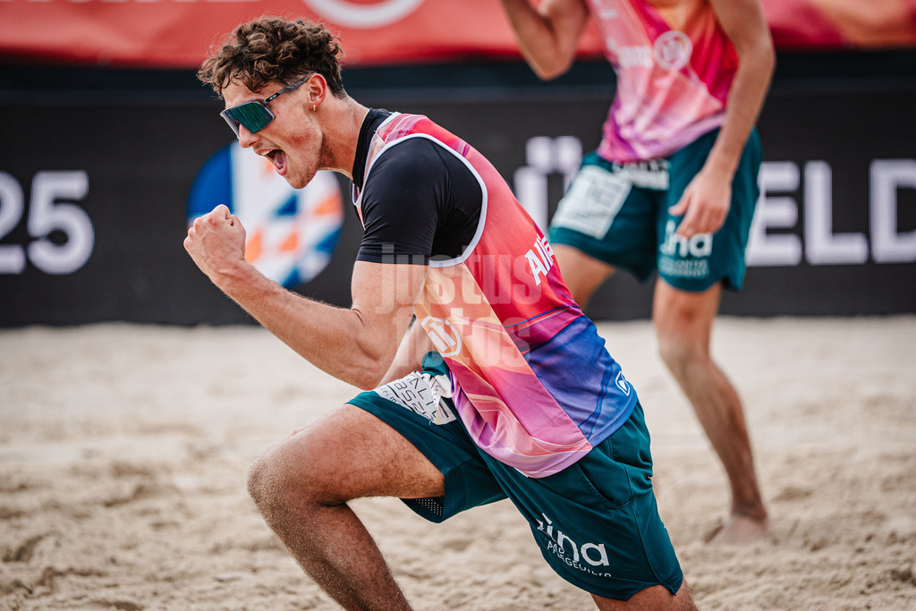 Beachvolleyball | Männer | Allianz German Beach Tour 2025 | Tourstop Bremen | 15.06.2025 | Hennes Nissen jubelt